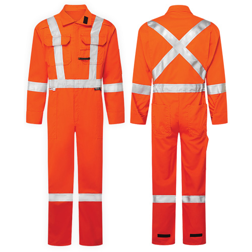 UltraSoft&reg; 7 oz. High-Visibility Deluxe Coveralls, Size 46, Orange Haskins Industrial Inc.