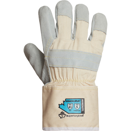 Endura&reg; Cut-Resistant Gloves, Small, Split Leather Palm Haskins Industrial Inc.