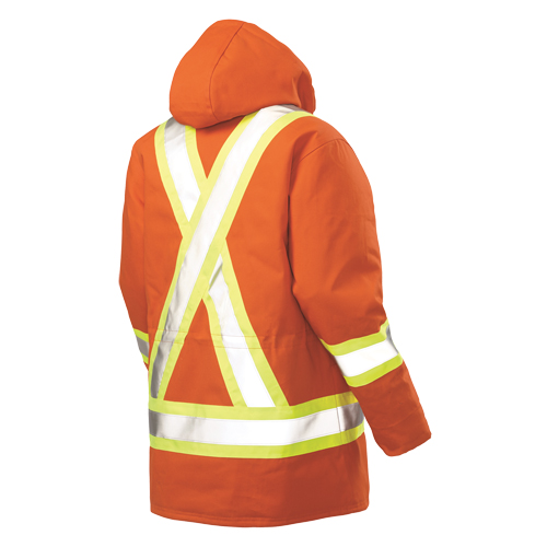 Safety Parka, High Visibility Orange, Large Haskins Industrial Inc.