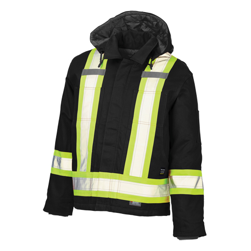 Safety Jacket, Black, Large Haskins Industrial Inc.