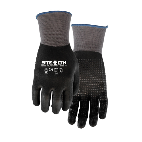 395 Stealth Blackbird Gloves, 11/2X-Large, Foam Nitrile Coating, 15 Gauge, Nylon Shell Haskins Industrial Inc.