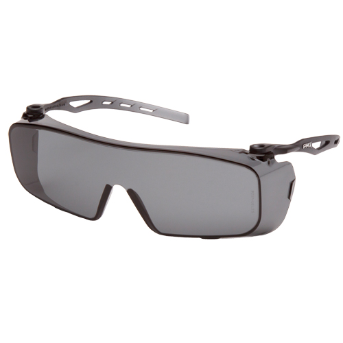 Cappture OTG Safety Glasses, Grey/Smoke Lens, Anti-Fog, ANSI Z87+/Meets/Exceeds CSA Z94.3 Haskins Industrial Inc.