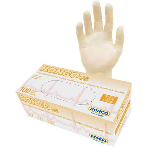 Disposable Gloves, X-Large, Latex, 4-mil, Powder-Free, Natural, Class 2 Haskins Industrial Inc.