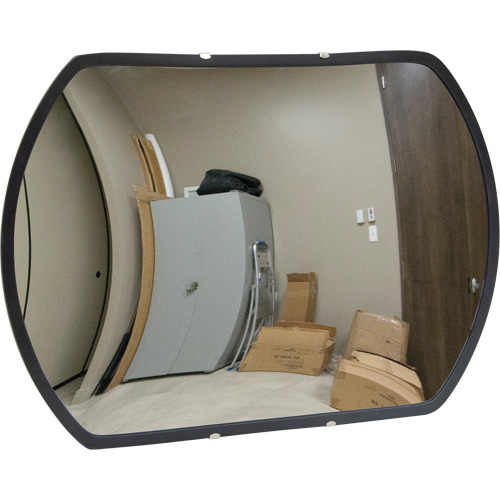 Roundtangular Convex Mirror with Bracket, 12" H x 18" W, Indoor/Outdoor Haskins Industrial Inc.