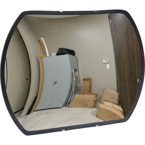 Roundtangular Convex Mirror with Bracket, 24" H x 36" W, Indoor/Outdoor Haskins Industrial Inc.