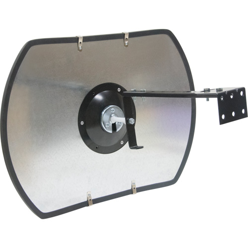 Roundtangular Convex Mirror with Bracket, 24" H x 36" W, Indoor/Outdoor Haskins Industrial Inc.