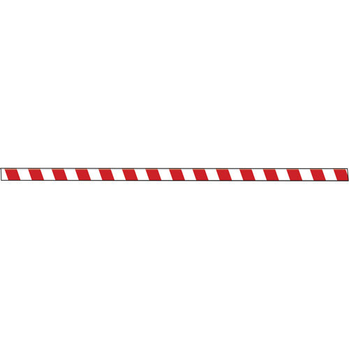 Marqueur robuste pour le sol Tough-Mark, Rectangle, 48" lo x 2" la, Rouge et blanc, Poly&eacute;thyl&egrave;ne Haskins Industrial Inc.