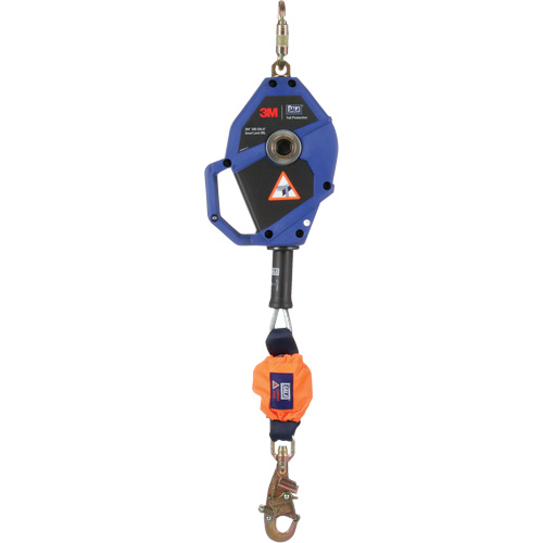 Cordage de s&eacute;curit&eacute; autor&eacute;tractable avec verrouillage intelligent, 20', Acier galvanis&eacute;, Pivotant Haskins Industrial Inc.