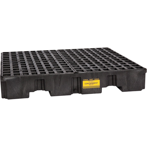 Spill Containment Pallet, 66 US gal. Spill Capacity, 51.5" x 51.5" x 8" Haskins Industrial Inc.