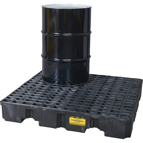 Spill Containment Pallet, 66 US gal. Spill Capacity, 51.5" x 51.5" x 8" Haskins Industrial Inc.