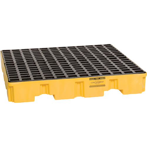 Spill Containment Pallet, 66 US gal. Spill Capacity, 51.5" x 51.5" x 8" Haskins Industrial Inc.
