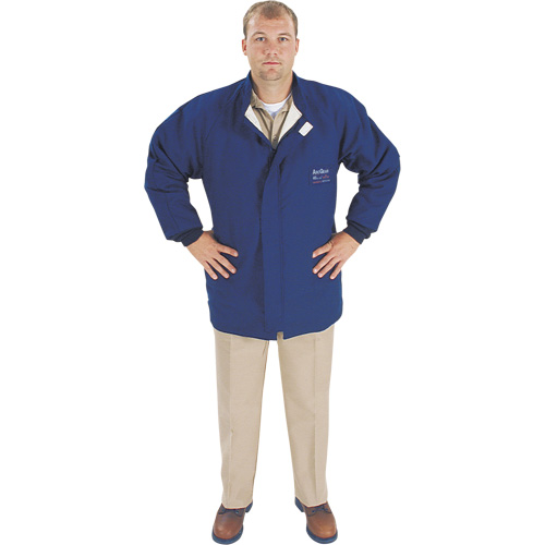 Veste de protection contre l'arc &eacute;lectrique, Moyen, Bleu, 40 cal/cm² Haskins Industrial Inc.
