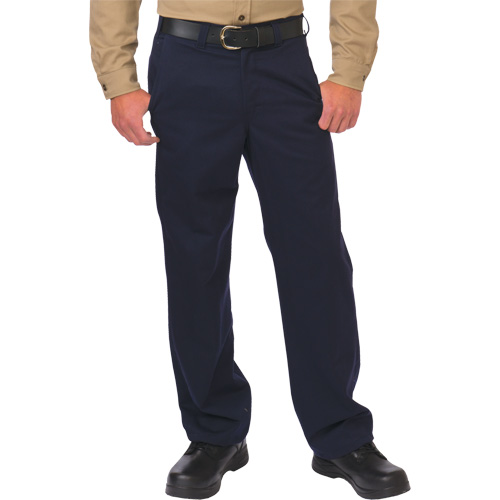 Pantalon de travail de protection contre l'arc &eacute;lectrique, 28, x 26, Bleu marin, 12,4 cal/cm2 Haskins Industrial Inc.