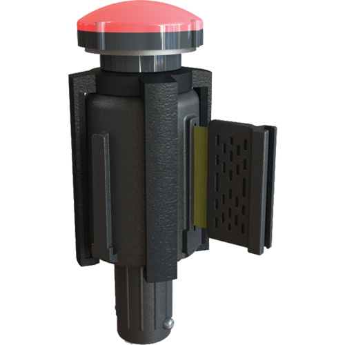 PLUS Barrier System Strobe Light Bracket & Red Strobe Light, Black Haskins Industrial Inc.