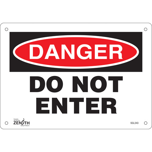 "Do Not Enter" Sign, 7" x 10", Aluminum, English Haskins Industrial Inc.