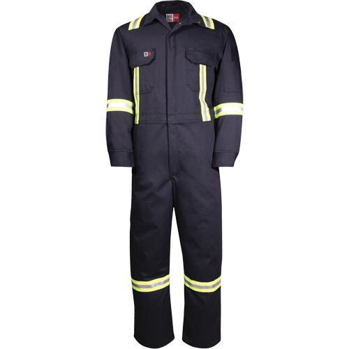 Westex UltraSoft&reg; Deluxe Coveralls with Reflective Material, Size 36 (Tall), Navy Blue, 8.7 cal/cm² Haskins Industrial Inc.
