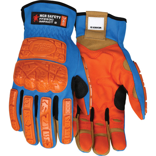 Forceflex&reg; Impact Gloves, Medium, Synthetic Palm, Slip-On Cuff Haskins Industrial Inc.