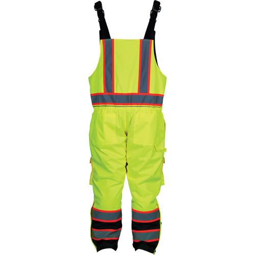 Insulated Overalls, Polyester/Polyurethane, Small, High Visibility Lime-Yellow Haskins Industrial Inc.