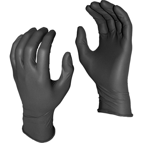 Gants jetables Grease Monkey, 2T-Grand, Nitrile, 5 mils, Sans poudre, Noir Haskins Industrial Inc.