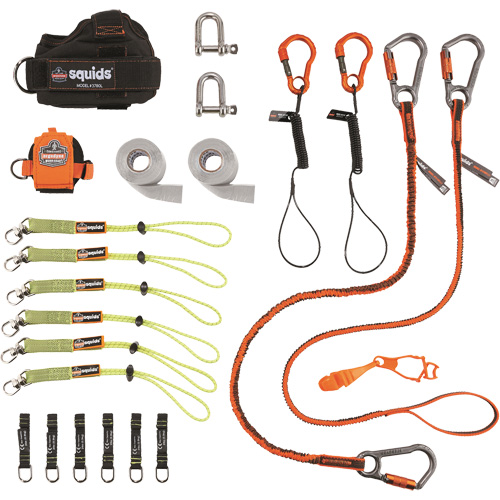 Trousse de longes de fixation d'outils pour monteurs de charpentes m&eacute;talliques et poseurs d'acier 3186 Squids Haskins Industrial Inc.