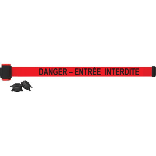 Barri&egrave;re &agrave; fixation murale, Plastique, Fixation magn&eacute;tique, 7', Ruban Rouge Haskins Industrial Inc.