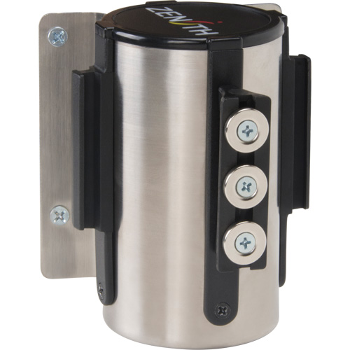 Wall Mount Barrier with Magnetic Tape, Steel, Screw Mount, 12', Red Tape Haskins Industrial Inc.