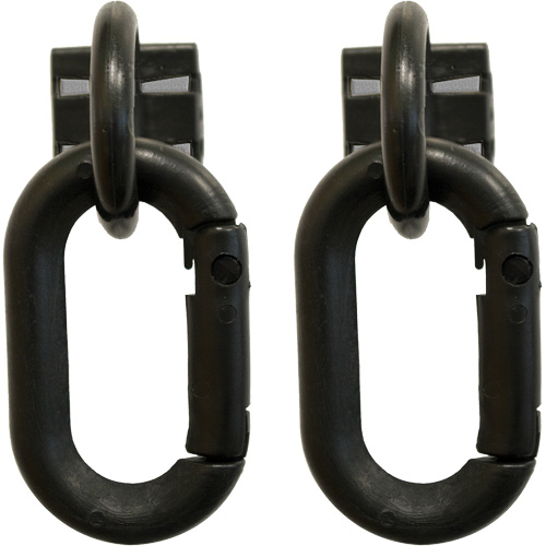 Jeu d'anneaux magn&eacute;tiques et de mousquetons pour chaîne de s&eacute;curit&eacute;, Noir Haskins Industrial Inc.