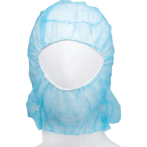 Cagoule jetable, Polypropyl&egrave;ne, Bleu Haskins Industrial Inc.