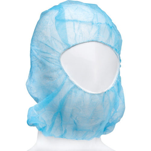 Cagoule jetable, Polypropyl&egrave;ne, Bleu Haskins Industrial Inc.