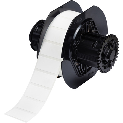 B33 Polyamide Coated Cloth Labels, Nylon, 1.5" L x 0.75" H, White Haskins Industrial Inc.