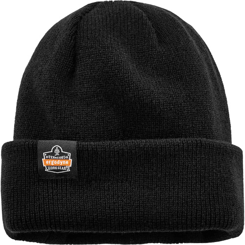 N-Ferno&reg; Zippered Rib Knit Beanie Hat, One Size, Black Haskins Industrial Inc.