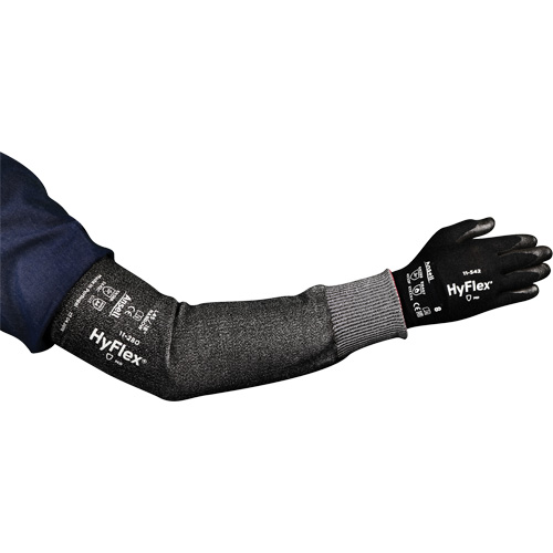 Manchon large r&eacute;sistant aux coupures HyFlex s&eacute;rie 11-280, Intercept, 12", ASTM ANSI niveau A4, Gris Haskins Industrial Inc.