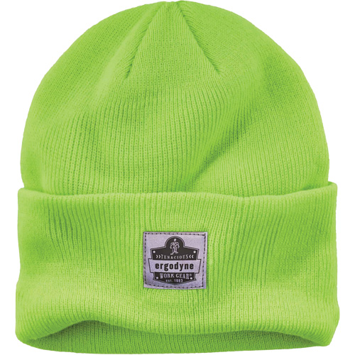 N-Ferno&reg; Rib Knit Beanie Hat, One Size, High-Visibility Lime Green Haskins Industrial Inc.