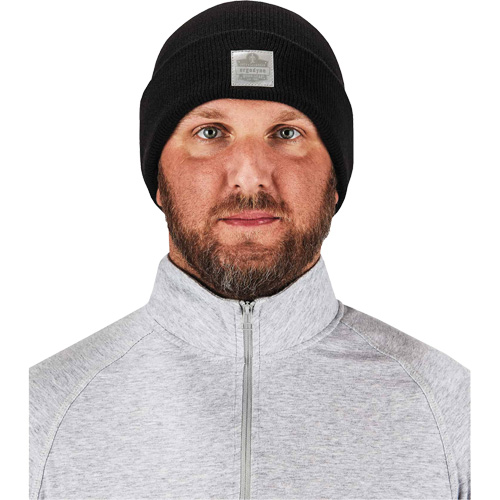 N-Ferno&reg; Rib Knit Beanie Hat, One Size, Black Haskins Industrial Inc.