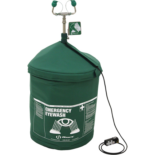 Portable Tempered Emergency Eyewash, Pressurized, 15 gal. Capacity, Meets ANSI Z358.1 Haskins Industrial Inc.