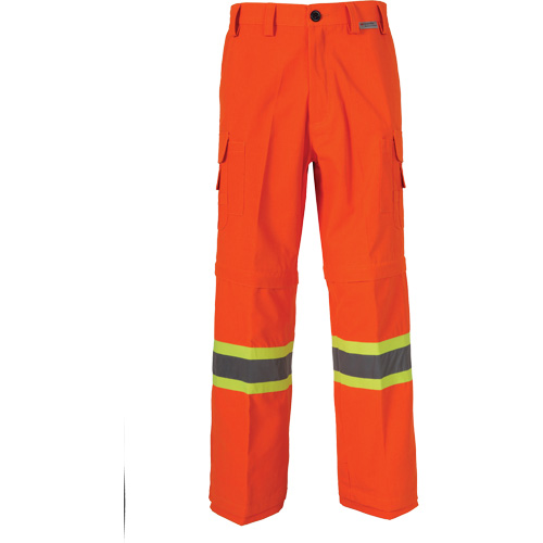 Pantalons de mineur ventil&eacute;s haute visibilit&eacute; toutes saisons, Poly-coton, 44, Orange haute visibilit&eacute; Haskins Industrial Inc.