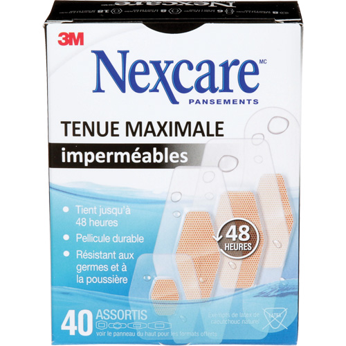 Nexcare Max-Hold Waterproof Bandages, Assorted, Plastic, Sterile Haskins Industrial Inc.