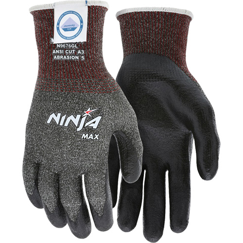 Gants r&eacute;sistant aux coupures Max Ninja, Taille Grand, Calibre 10, Rev&ecirc;tement Bipolym&egrave;re, Enveloppe en Dyneema, ASTM ANSI niveau A3 Haskins Industrial Inc.