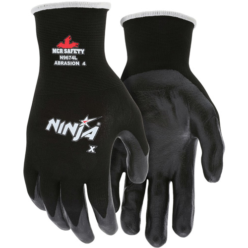 Gants enduits Ninja, Grand, R&ecirc;vetement Bipolym&egrave;re, Calibre 15, Enveloppe en Nylon/Lycra Haskins Industrial Inc.