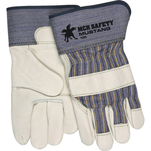 Gants dajusteur Mustang, Grand, Paume en Cuir fleur de vache, Doublure en Molleton Haskins Industrial Inc.