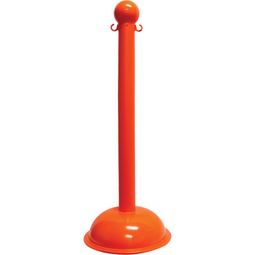 Heavy-Duty Stanchion, 40" High, Orange Haskins Industrial Inc.