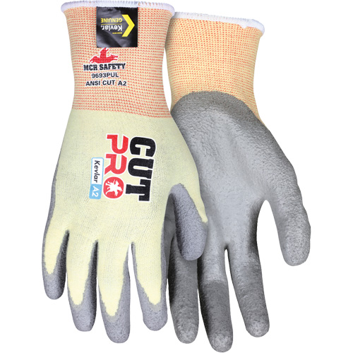 Cut Pro&reg; Cut Resistant Coated Gloves, Size Medium, 15 Gauge, Polyurethane Coated, Kevlar&reg; Shell, ASTM ANSI Level A2 Haskins Industrial Inc.