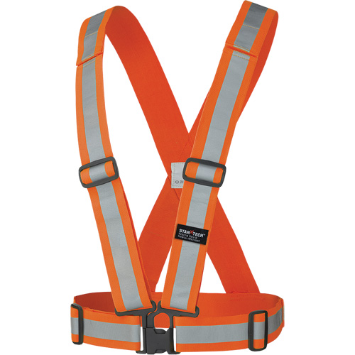 5591 Bretelle de s&eacute;curit&eacute; de ajustable, Orange haute visibilit&eacute;, Couleur r&eacute;fl&eacute;chissante Argent, Taille unique Haskins Industrial Inc.