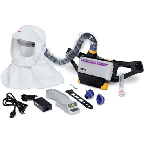 Ensemble respirateur d&eacute;puration dair propuls&eacute; facile &agrave; nettoyer Versaflo, Cagoule ample & visi&egrave;re, Pile Lithium-ion Haskins Industrial Inc.