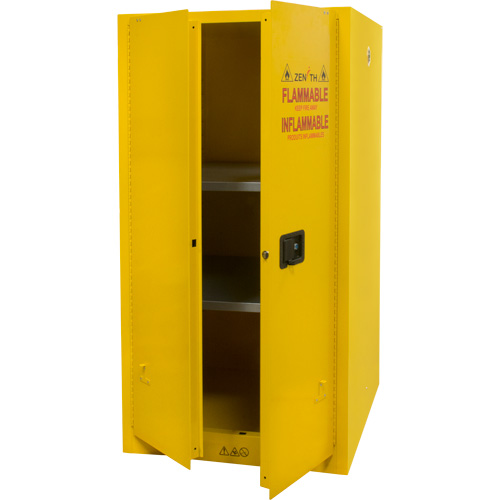 Flammable Storage Cabinet, 60 gal., 2 Door, 34" W x 65" H x 34" D Haskins Industrial Inc.