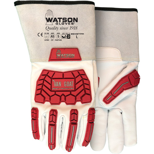 Gants r&eacute;sistant aux impacts et aux coupures Van Goat, Taille T-petit, Enveloppe en Cutshield, ASTM ANSI niveau A5/EN 388 niveau E Haskins Industrial Inc.