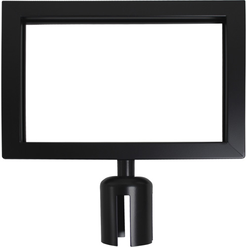 Cadre d'enseigne pour poteau de barri&egrave;re pour le contr&ocirc;le des foules, Noir Haskins Industrial Inc.