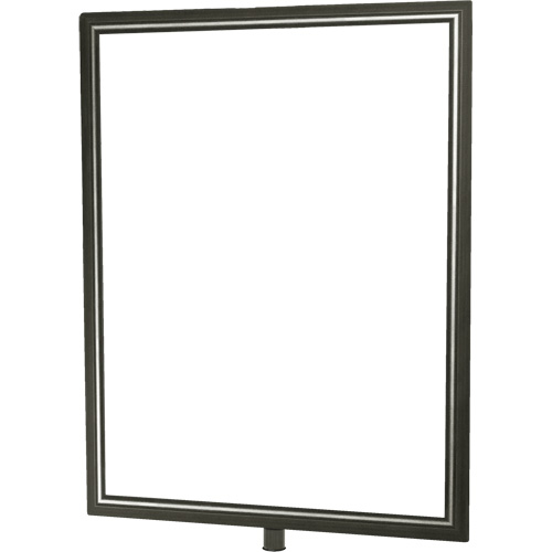 Heavy-Duty Vertical Sign Holder for Classic Posts, Satin Chrome Haskins Industrial Inc.
