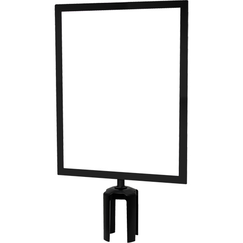 Heavy-Duty Horizontal Sign Holder with Tensabarrier&reg; Post Adapter, Black Haskins Industrial Inc.