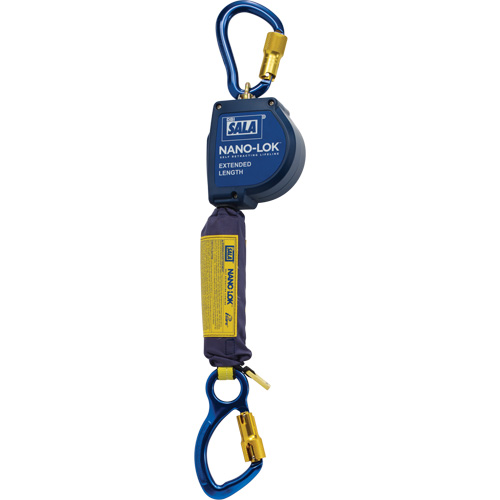 Cordage de s&eacute;curit&eacute; autor&eacute;tractable allong&eacute; Nano-Lok, 10', Dyneema, Pivotant Haskins Industrial Inc.